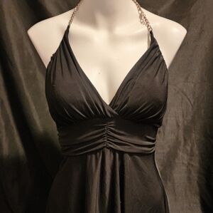 Elegant Black Halter Top